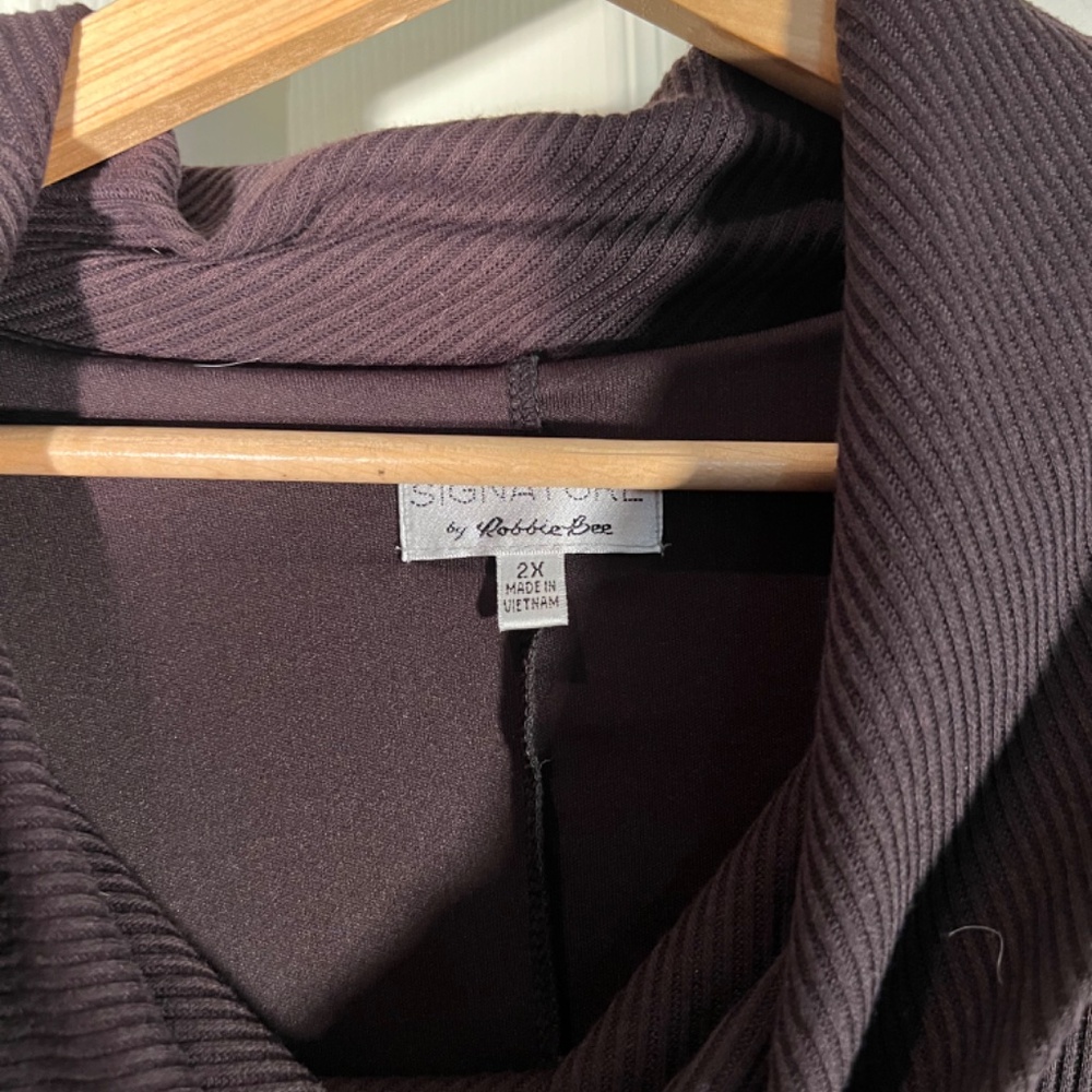 Signature Brown Dress with Plaid Bottom Size 2XL - Picture 2 of 5